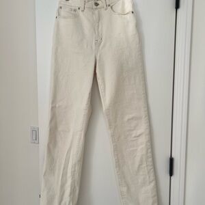 Madewell High Rise Cream Jeans